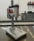 FLCPJGV Mini Bench Drill Press With Er11 Chuck And Built-In Xy Vise precision stability for small-scale projects, showing aluminum alloy steel body.