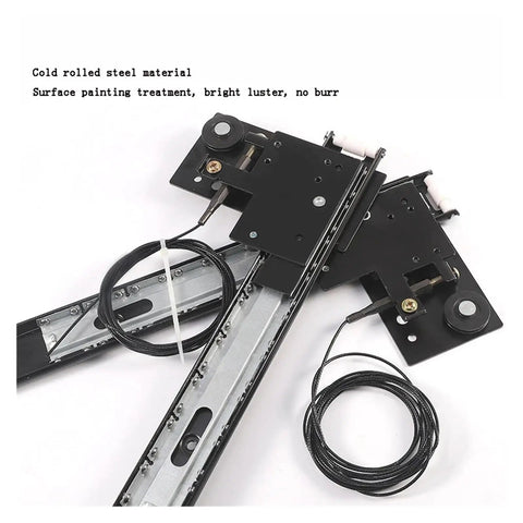 Heavy Duty Pro Grade Drawer Slides For Cabinets And Wardrobes, 450mm telescopic rail with solid steel ball, front view