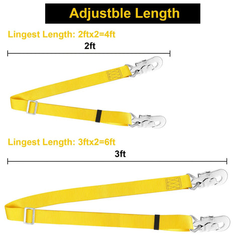 Adjustable lanyards for Hunting Safety Harness For Tree Climbing With Adjustable Lanyards And Restraint Straps Hands Free Fall Protection Belt.