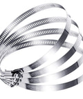 Heavy Duty 304 Stainless Steel Worm Gear Hose Clamps 10 Inch 4 Pack Adjustable For Pipe Intercooler Plumbing And Fuel Lines