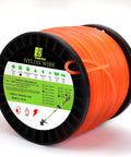 0.095 Inch Trimmer Line 1270 Ft Spool Replacement For Weedeater String Trimmer Square Nylon Heavy Duty Commercial Grade High Visibility Orange Weed Eater Line For Pro Grade Lawn Care And Easy Cutting spool