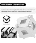 Tough Nails Cube Brake Caliper Compression Tool with 3/8 Inch Drive Socket, steel construction, rust-resistant, close-up view.