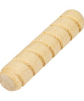 Spiral Grooved Hardwood Dowel Pins 7/16 Inch By 2 Inch Pack Of 50 Unfinished Natural Wood Dowels For Strong Furniture Joints DIY Woodworking Refurbishing And Craft Projects shown close-up