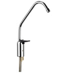 Chrome faucet from Four Stage Quick Connect Reverse Osmosis Water Filtration System White Compact Design With Easy Install Faucet Mounting Hardware
