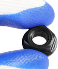 3/8 24 Torque Converter To Flex Plate Bolts For Automatic Transmissions Secure Locking Fasteners, black grade 8 lock nut in hand