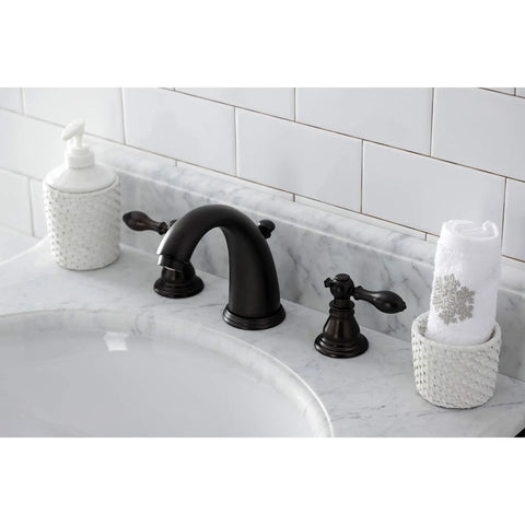 Oil Rubbed Bronze Widespread Bathroom Faucet With Solid Brass Build No Fuss Deck Mount 8 to 16 Inch Centers 3 Hole Install Washerless