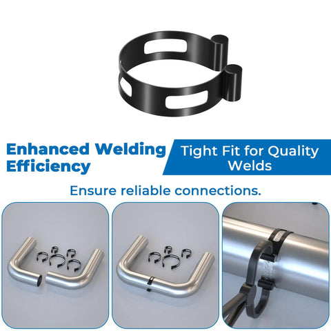 2.5 Inch Stainless Exhaust Welding Clamps And Tacking Bands Clamp On For Welding Fabrication Black Finish