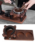 Level Up Your Daily Grind With This Premium Solid Wood Coffee Tamper Station Universal 58mm Portafilter Holder for easy use.