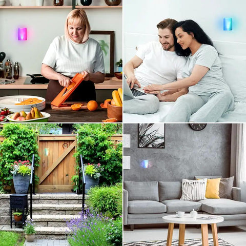 7 Color LED Lights Flash And Music Doorbell For Home With Wireless Sound Alerts Perfect For Deaf Or Hard Of Hearing Three Modes