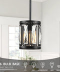 Crystal Mini Semi Flush Mount Ceiling Light With Convertible Pendant Chrome Drum Shade Adjustable Hanging Fixture in kitchen