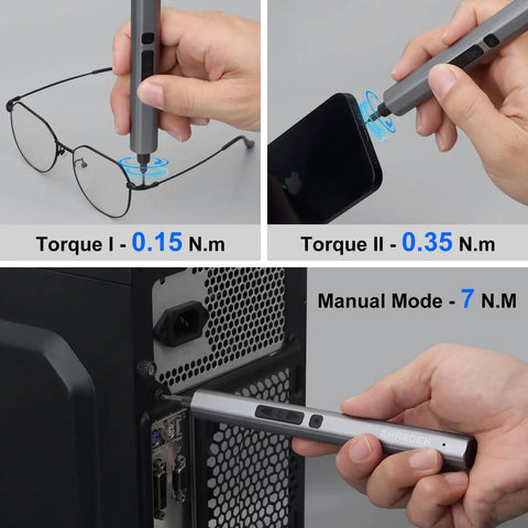 Mini Electric Screwdriver Kit 29 In 1 With 24 Magnetic Bits for precision repairs on glasses, phone, and computer case illustration