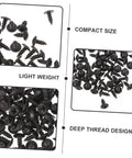 Genuine M4x10mm Carbon Steel Mini Screws With Slick Black Finish For Tight Furniture Build And Hassle Free Diy Home Improvement Projects Rock Solid Bulk Hardware Pack Today, showing compact size and deep thread design.
