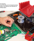 Versatile 5 Slot Soldering Wire Holder With Magnetic Base And Thickened Plastic Design Fits 30AWG To 12AWG for precise clamping.