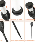 Step-by-step installation of Solar Torch Lights With A Lit Flickering Flame Effect Outdoor Pathway Lights IP65 Waterproof