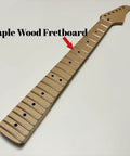 Dope Strat Guitar Neck Replacement 22 Frets 25.5 Inch Maple Wood Modern C Shape ST Style Neck With 9.5 Inch Radius Fretboard Medium Jumbo Frets For Stratocaster maple fretboard neck