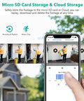 Recording and playback features of 1080P Wireless Outdoor Security Camera IP66 Waterproof With Motion Detection And Two Way Audio 24Ghz WiFi Only ONVIF RTSP Protocol Support Alexa Compatible Clear Night Vision Weatherproof Build 4 Pack displayed on smartphone screen.