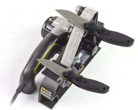 Blade Grinder Attachment For Ken Onion MK1 Knife And Tool Sharpener, Adjustable 10 To 35 Degree, 4 Pulley System, Pro Grade Belts Included, 1 X 18 Inch Engineered Abrasive Belts, Attachment Only, Not Compatible With MK2