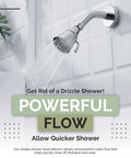 High Flow Shower Head With Brass Swivel Joint And Adjustable Sprayer Chrome Finish G One Half Inch Thread Easy Install