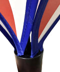 Close-up of the All American Patriotic Wind Spinner Duo for Yard and Garden Decor with flag colors on fabric strips