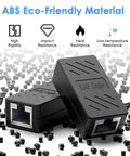RJ45 Ethernet Cable Extender Coupler Kit For Cat5 To Cat8 Cables Plug And Play Inline Female Jack Connector With Nickel Plated Contacts Easy Snap In Clip Black 10 Pack Ready For Fast LAN Networking, eco-friendly ABS material