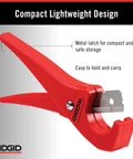 PC 1250 Single Stroke Plastic Pipe Cutter For PVC CPVC PEX PP PE Tubing with metal latch and blade