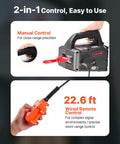 VEVOR 2-in-1 electric hoist winch, black unit with red hook, 1100 lb capacity, wired remote control