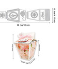 Milk Box Gift Box Die Cut Set For Paper Craft And Scrapbooking, includes unfolded template and assembled floral treat box design.