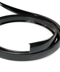 Flexible PVC U Channel Molding Three Quarter Inch High Gloss Black Edge Trim For Furniture Edging That Bends To Fit Radiused Corners Works On Metal Wood Plastic 50 Foot Coil Easy To Install