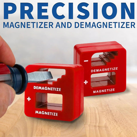 Demagnetizer And Magnetizer For Screwdrivers, Bits, Drills, Sockets, Nuts, Bolts, Nails, And Small Tools Pro Grade Magnetic Strength For Precision Work Quick Demagnetize And Magnetize In Red