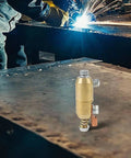 Heavy Duty 360 Degree Rotating Brass Welding Ground Clamp For Fast Soldering And Zero Wire Tangles With Solid Earth Connector Gear on a worktable.