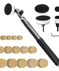 Amazon RUITOOL bowl sander kit with dual-bearing head, metal handle, 1–3in hook-and-loop discs, 75 pcs, 60–320 grit