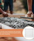 Person using Heavy Duty Reusable Concrete Molds For Walkways And Patios Large Plastic Square Paver Molds For DIY Cement Stamps