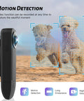 1080P HD Body Camera With Night Vision And 64GB Card displaying motion detection with two dogs running on the beach.