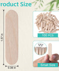Top Shelf Food Safe Mini Popsicle Sticks For Crafting Great Treats Natural Untreated Wood Popsicle Poles 1.57 in stick size with 100 pcs.