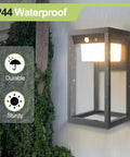 Solar Outdoor Wall Lights With Motion Sensor And Dusk To Dawn Auto On At Night 3 Modes No Wires Needed Waterproof Anti Rust