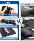 Comparison of Garage Door Weather Stripping Kit With U And O Ring Seals, showing EPDM material vs. PVC quality differences.