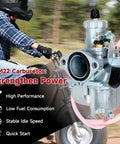 VM22 26mm Carburetor Throttle Assembly With Main Jets Kit Bolt On For Predator 212cc and mini bike in action