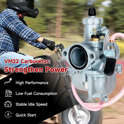 VM22 26mm Carburetor Throttle Assembly With Main Jets Kit Bolt On For Predator 212cc and mini bike in action