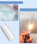 Tough As Nails Heavy Duty Aluminum Foil Butyl Tape With Adhesive, 12 Inch Wide By 32.8 Feet Long, Waterproof Leak Patch showcasing waterproof and heat-resistant properties.