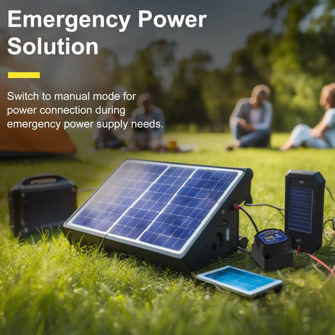Solar panel setup for emergency power with Dual Battery Isolator Kit 12V 140A VSR Voltage Sensitive Relay For UTV Marine Car RV Boat