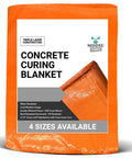 Heavy Duty Insulated Concrete Curing Blanket Cover 6x24 Foot With Foam Core And 8x8 Poly Outer Weave PE Coated Tarp For Construction Cement And Landscaping Weatherproof And Built To Lock In Heat And Moisture For A Stronger Set Orange package front view