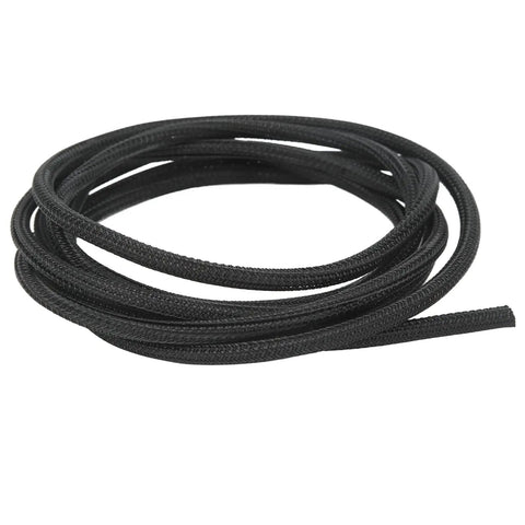 5mm Black Self Wrapping Wire Loom and Split Cable Sleeve for RV, boats, and auto projects, 120 inches long.
