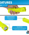 Intrinsically Safe Permissible Dual-Light Flashlight With 160 Lumen Beam And 130 Lumen Flood, shown in hand