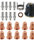 Plasma Cutter Consumables Kit 23 Pcs 0.045 Inch Tips For ArcCaptain Cut55 Non HF MP Cut60 Non HF Torch 50-60A displayed