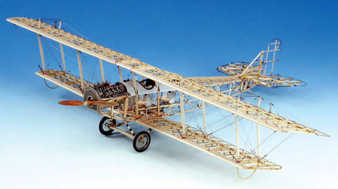 Curtiss JN-4D Jenny 1:16 Scale Model Kit With Laser Cut Basswood And Metal Parts in detailed side view