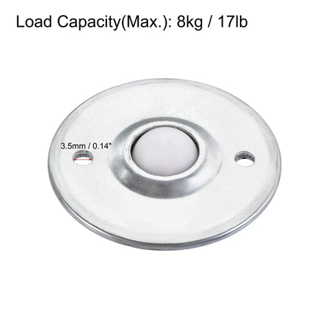 Ball Transfer Bearing Unit 12mm Nylon Flange Mount 17 Lbs Load Each 360 Degree Rotation Transmission Guide and Material Handling Accessory Pack of 4