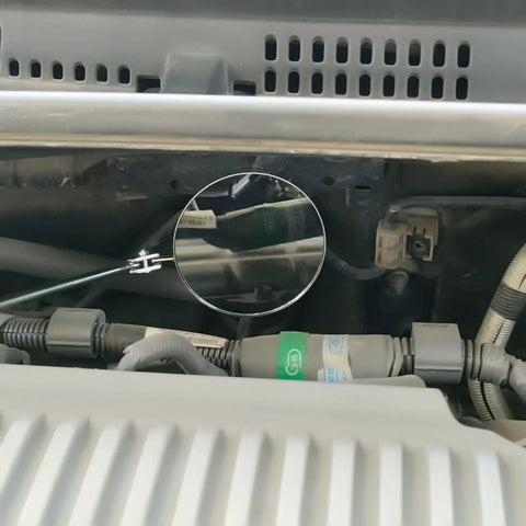 360 Degree Telescoping Inspection Mirror On Extendable Stick With 85mm Mirror Diameter, Swivel Double Ball Joint, 34 Inch Reach, 7.5 Inch Collapsed, Pro Grade Auto Mechanics Tool For Tight Spots, Dead Angles, And Obstacle Viewing inside engine bay