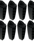 Eight Piece Wire Cube Organizer Set 100x35x25mm ABS Plastic Grid Shelf Connectors Black For Modular Shelves Wardrobes Shoe Cabinets Storage Bins