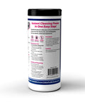 Back view of Screen And Surface Cleaning Wipes For Electronics, LCD And Plasma Displays, Streak Free Dust And Fingerprint Remover, 70 Count Wipes packaging