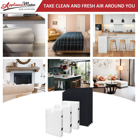 Four Pack Replacement Filters For Your Air Purifier Includes Carbon Pre Filter And True HEPA R Filter For HPA300 and living spaces